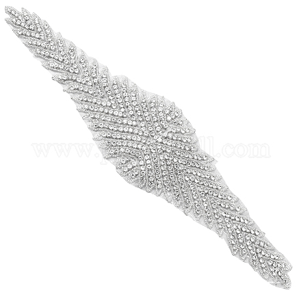 Ткань из бисера Hotfit со стразами&nbsp;DIY-WH0666-002B-1