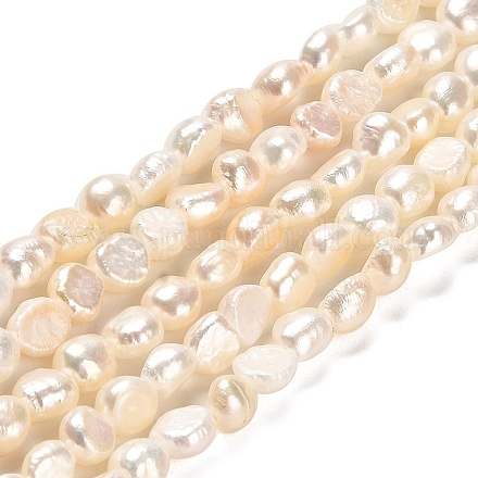 Fili di perle di perle d'acqua dolce coltivate naturali PEAR-E016-111-1