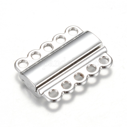Alloy Magnetic Clasps with Loops PALLOY-Q328-20P-1