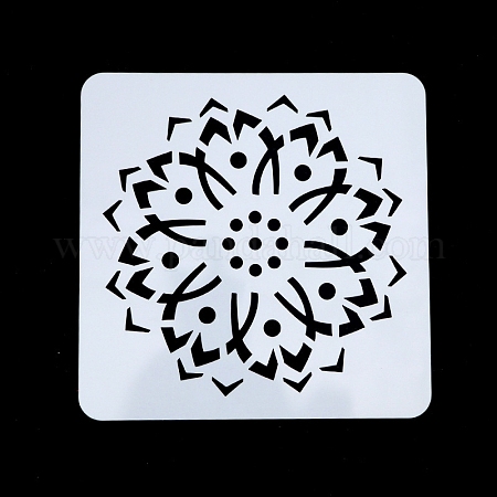 Wholesale Flower Pattern Eco-Friendly PET Plastic Hollow Painting  Silhouette Stencil 