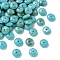 Acrylic Imitation Gemstone Beads, Rondelle, Two Tone, Turquoise, 13~15.5x6~7.5mm, Hole: 1.8mm, about 657pcs/500g