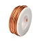 Round Aluminum Wire, Coral, 18 Gauge, 1mm, about 23m/roll