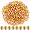 2000Pcs Brass Crimp Beads, Cadmium Free & Lead Free, Rondelle, Golden, 2x1.2mm