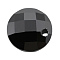 Cubic Zirconia Charms, Faceted, Flat Round, Black, 2x4mm, Hole: 0.7~0.8mm