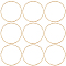 Brass Linking Rings, Soldered, Nickel Free, Textured Ring Shape, Real 18K Gold Plated, 30mm, 40pcs/set