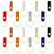 16Pcs 8 Colors PU Leather Keychain, with Iron Key Rings and Snaps, Mixed Color, 6.5x1.25cm, 2pcs/color
