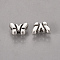 Tibetan Style Alloy Beads, Cadmium Free & Nickel Free & Lead Free, Butterfly, Antique Silver, 5x8x3mm, Hole: 1mm