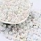 Glass Seed Beads, Opaque Colours Luster, Round, WhiteSmoke, 5~5.5x3~3.5mm, Hole: 1.5~1.6mm, about 77pcs/10g
