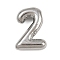 304 Stainless Steel Pendants, Figure Charms, Stainless Steel Color, Number 2, 21x15x5.5mm, Hole: 3x2mm