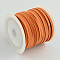 Faux Suede Cord, Faux Suede Lace, Orange, 3x1.5mm, about 5.46 yards(5m)/roll, 25rolls/bag