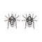 Tibetan Style Alloy Pendants, Spider Charms, Antique Silver, 26x24.5x5.5mm, Hole: 1.6mm