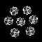 Transparent Acrylic Beads, Clover, Faceted, Clear, 13x13x6.5mm, Hole: 1.5mm, about 833pcs/500g