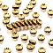 Brass Rhinestone Spacer Beads, Grade A, Straight Flange, Golden Metal Color, Rondelle, Light Amethyst, 8x3.8mm, Hole: 1.5mm