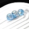 30Pcs Gradient Color Opaque Resin Beads, with Glitter Powder, Round, Light Sky Blue, 8mm