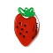 Acrylic Pendants, Fruits, Strawberry, 40x24x2mm, Hole: 2mm
