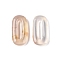 Natural white Agate Oval Pendants, Oval Ring Charms, 30x15~16x5~6mm, Hole: 17.5~19.5x3.5~4.5mm