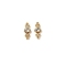 Brass Pave Cubic Zirconia Connector Charms, DIY Jewelry Bracelet Accessories, Golden, Rhombus Links, Azure, 16x6mm