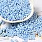 Opaque Colours Luster Glass Seed Beads, Peanut, Cornflower Blue, 6x3.5x3mm, Hole: 1mm, about 7258pcs/pound