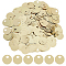 2500Pcs Plastic Pendants, Flat Round, Gold, 19x0.2mm, Hole: 5mm