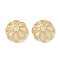 Rack Plating Brass Bead Caps, Long-Lasting Plated, Lead Free & Cadmium Free, 8-Petals, Flower, Golden, 8x3mm, Hole: 1.4mm