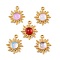 Alloy Pendants, Sun, with Resin, Mixed Color, 21x18x5mm, Hole: 1.6mm