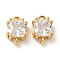 Brass Micro Pave Cubic Zirconia Pendents, Rectangle Charms, Real 18K Gold Plated, 11x7.5x4.5mm, Hole: 1.4mm