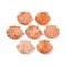 Synthetic Coral Carved Beads, Dyed, Shell Shape, Light Salmon, 20x23.5x9.5mm, Hole: 1.6mm