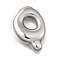 304 Stainless Steel Pendants, Letter Charm, Anti-Tarnish, Letter Q, 23x17x6mm, Hole: 3.5x2.2mm