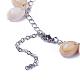Bracelets en perles de cauris coquille avec breloque BJEW-JB04045-2