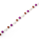 Fatti a mano rotonda perline perle di vetro catena per collane bracciali fare AJEW-JB00065-01-2