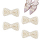 Nbeads 4pcs décorations de chaussures bowknots en tissu FIND-NB0003-24-1