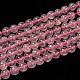 Chapelets de perles en quartz rose naturel G-C076-8mm-3-1