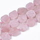 Fili di perline quarzo roso  naturale  G-N326-07-1