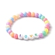 Ensemble de bracelet extensible en perles acryliques opaques pour enfant BJEW-JB06589-13