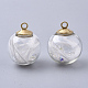Colgantes de globo de cristal transparente GLAA-T001-07-3
