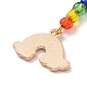 Alloy Enamel Rainbow Charm Knitting Row Counter Chains HJEW-JM00826-4