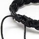 Trendy Unisex Casual Style Braided Waxed Cord and Leather Bracelets BJEW-L297-06-3