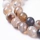 Natural Striped Agate/Banded Agate Beads Strands X-G-G582-8mm-57-3