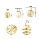 30Pcs 3 Style Round Iron Wire Pendants IFIN-YW0001-25-2