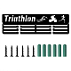 Word Triathlon Fashion Iron Medal Hanger Holder Display Wall Rack ODIS-WH0021-035-1