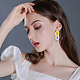 Anattasoul 8 paires 8 couleurs acrylique torsion ovale boucles d'oreilles pendantes pour femme EJEW-AN0004-07-5