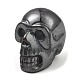 Synthetic Non-Magnetic Hematite Skull Display Decorations DJEW-E013-01-1