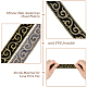 SUPERFINDINGS 3.9m Chinese Style Embroidery Jacquard Ribbon Black Golden Auspicious Cloud Embroidery Ribbons 2cm Wide Vintage Lace Cloth Ribbons Fabric Trim for DIY Clothing Decorations OCOR-WH0067-69A-3