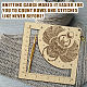 Wooden Square Frame Crochet Ruler DIY-WH0537-006-4