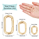 SUNNYCLUE 1 Box 6Pcs 3 Sizes Brass Oval Key Rings Spring Gate Ring 18k Gold Keychain Carabiner Lock Clasps Connector Fastener for Jewellery Making Keychains Bag Purse Handbag Strap Crafting Supplies DIY-SC0019-62-2