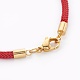 Création de bracelet en cordon de coton tressé MAK-L018-03A-02-G-3