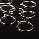 Silver Color Plated Brass Earring Hoops X-EC067-1S-3