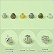 600 Uds. tapas de abalorios de hierro de 6 colores IFIN-YW0003-05-4