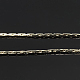 真鍮製チェーンネックレス  細いチェーン  プラチナカラー  0.5 mm幅  16.5 X-NJEW-D077-N-3