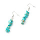 Synthetic Turquoise Chip Beads Dangle Earrings EJEW-JE04649-09-1
